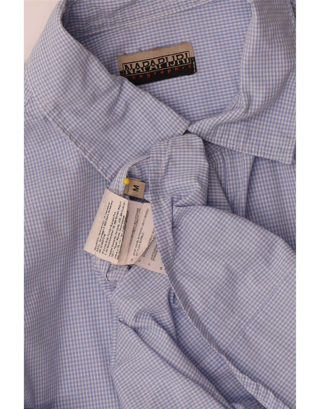 Napapijri Camisa Geographic De Algodón A Cuadros Azul Medio Hombre