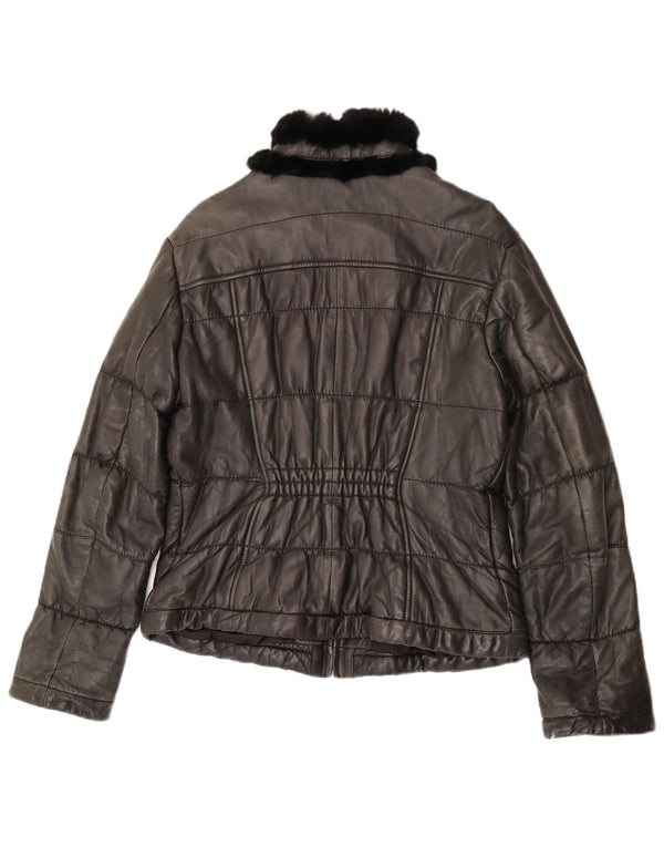 Bata and More Chaqueta de Cuero Mujer IT 48 XL Cuero Gris