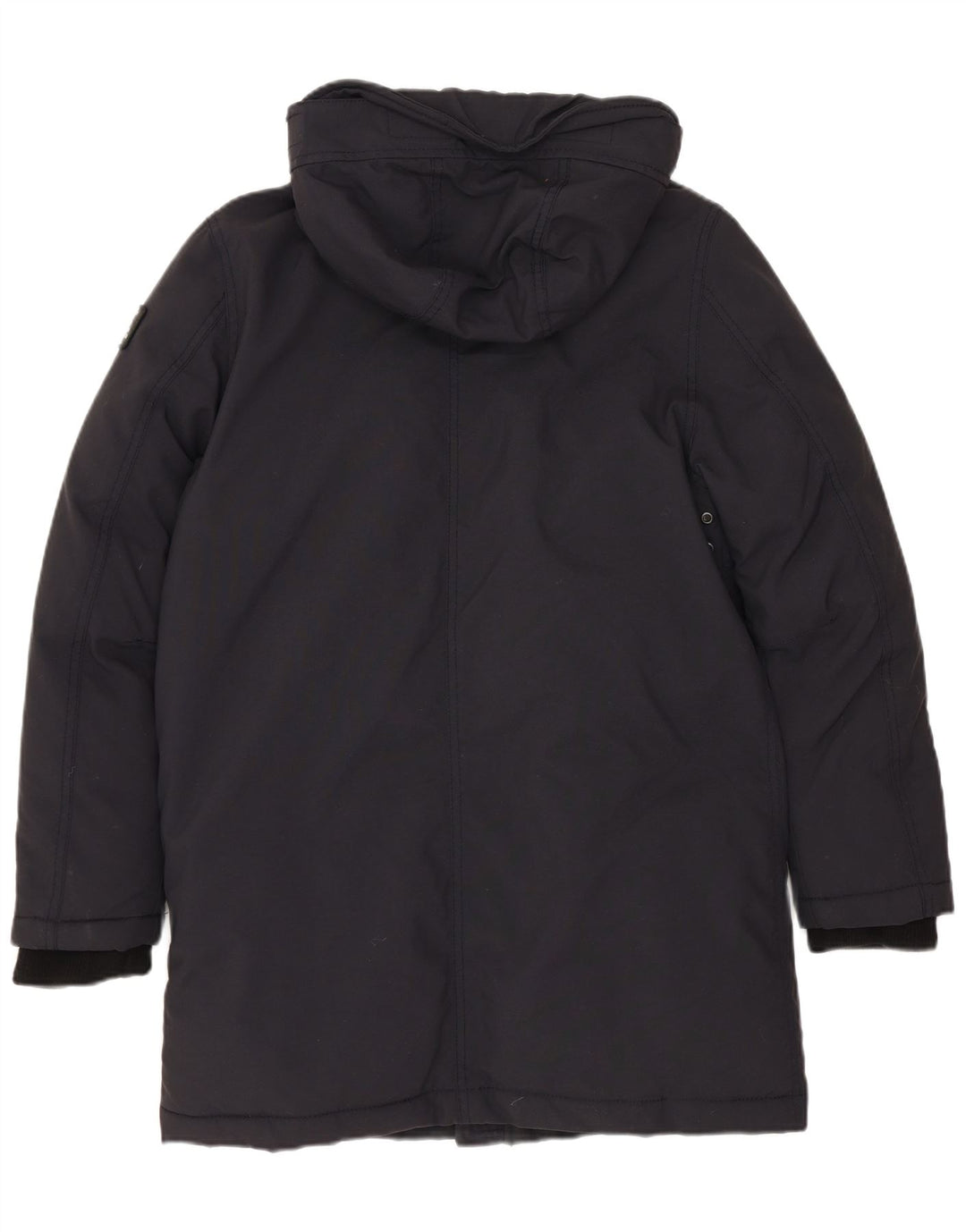 SCHOTT Abrigo acolchado con capucha para mujer US 12 Grande Poliéster negro