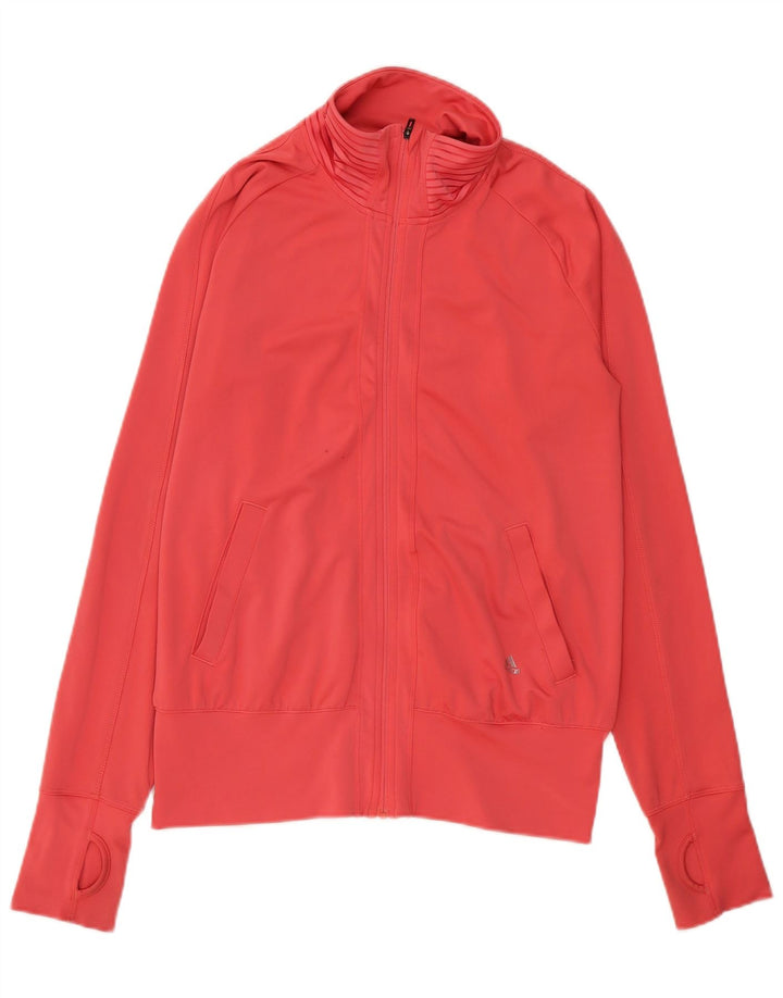 Adidas Mujer Chándal Top Chaqueta UK 12/14 Medio Rosa Poliéster
