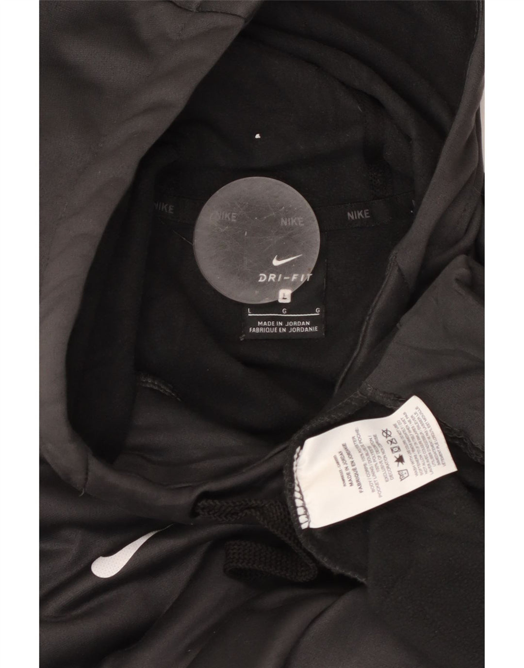 NIKE Jersey con capucha y gráfico de béisbol para hombre, poliéster gris grande