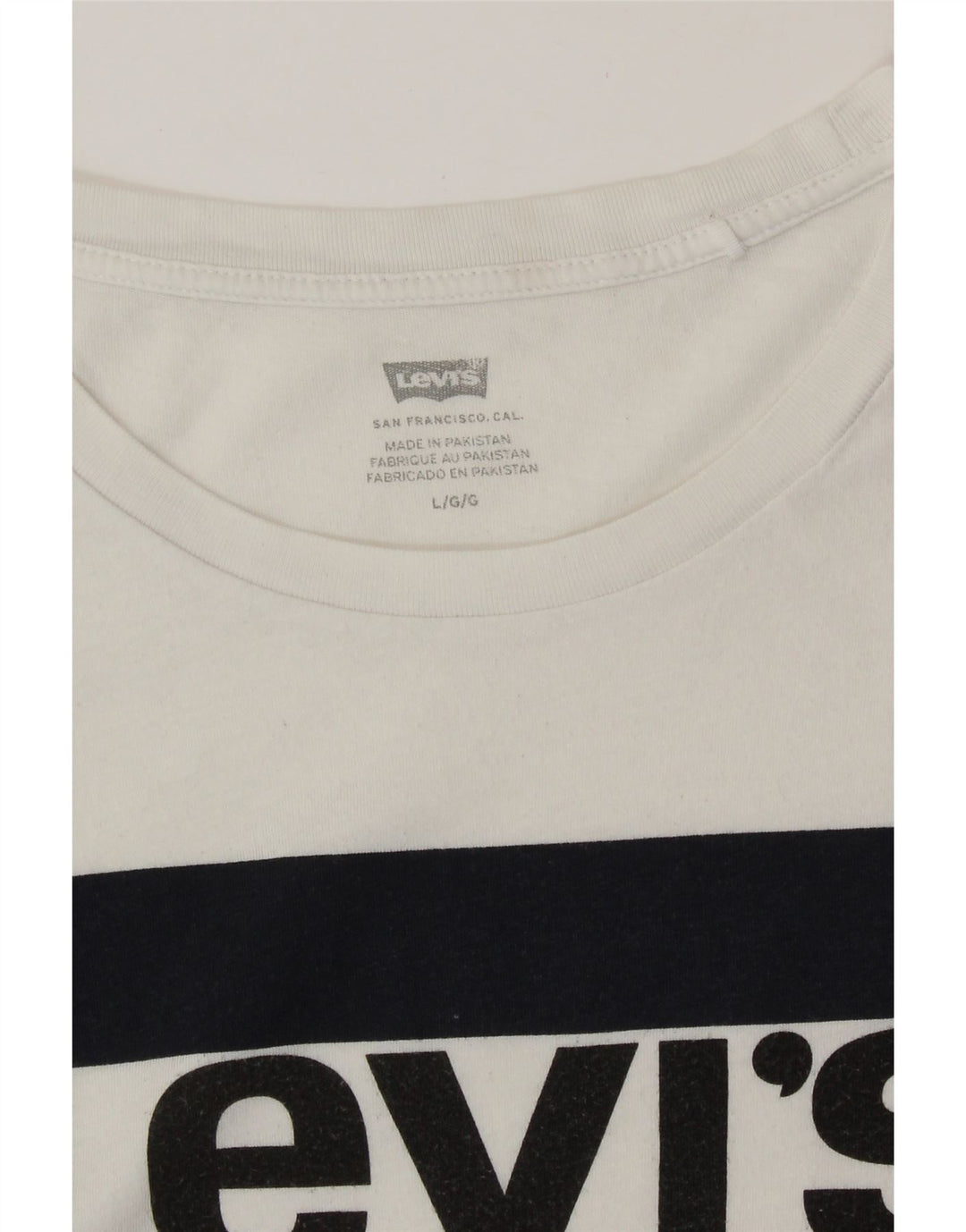 LEVI'S Camiseta gráfica para mujer Top UK 46 Large White