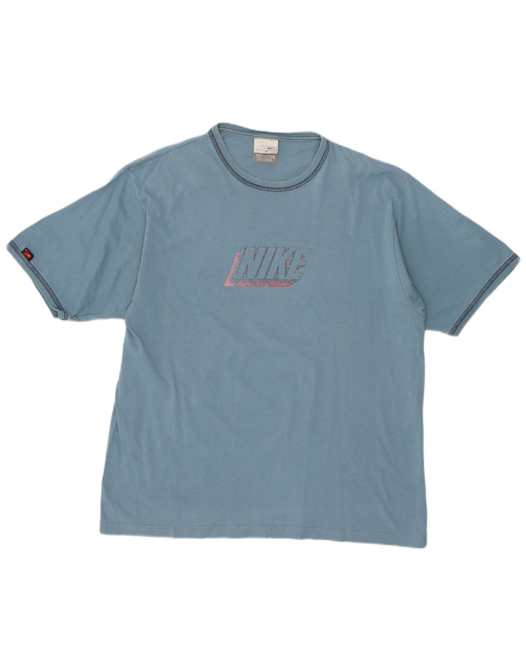 NIKE Camiseta gráfica para hombre UK 39/41 Algodón azul medio