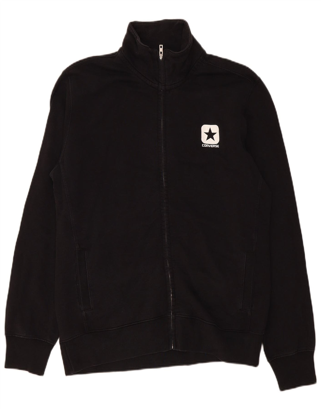 Converse Hombre Chándal Top Chaqueta XL Algodón Negro