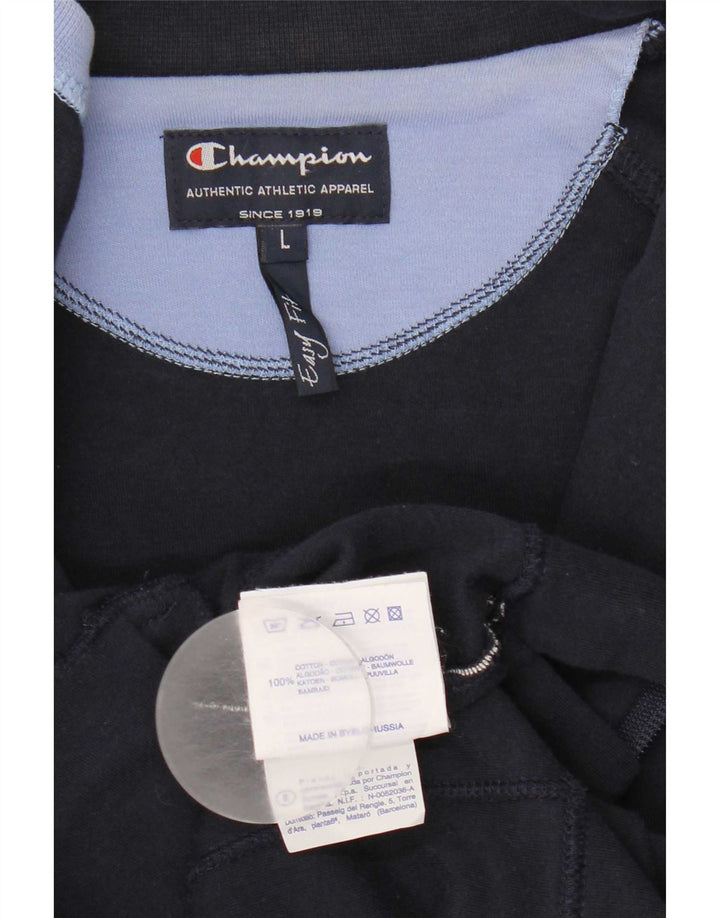 Champion Chaqueta de chándal para mujer UK 40 Grande Azul marino Colorblock