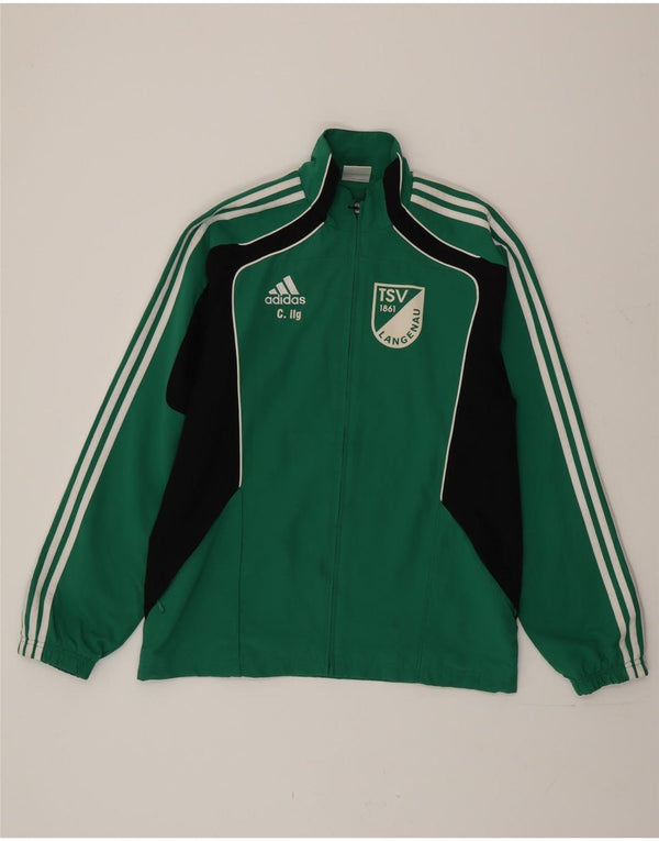 Adidas Mens TSV Langenue 1861 Chándal Top Chaqueta UK 36/38 Pequeño Verde