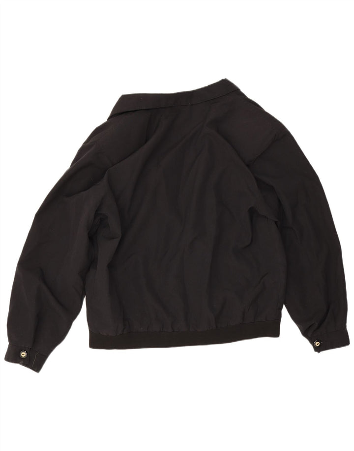 Vintage hombres bomber chaqueta grande algodón negro