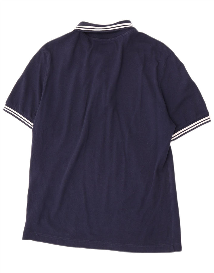 Polo Kappa Hombre De Algodón A Rayas Azul Marino Medio