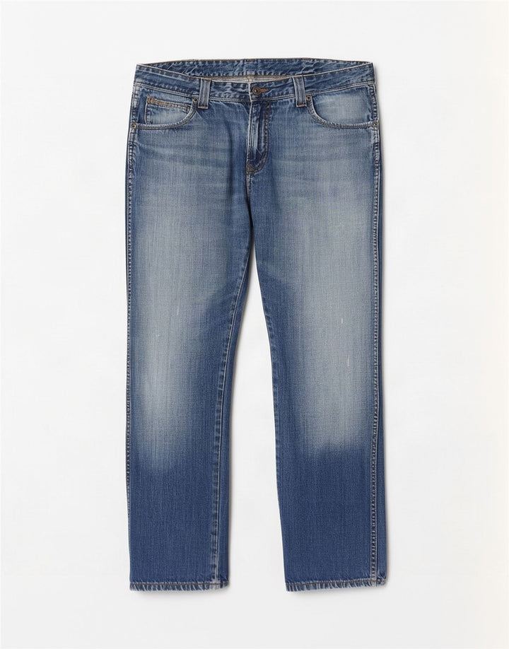 Wrangler Vaqueros rectos Clyde para hombre W36 L30 Algodón azul
