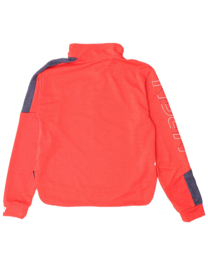 NEW BALANCE Top de chándal gráfico para mujer UK 10 Small Naranja