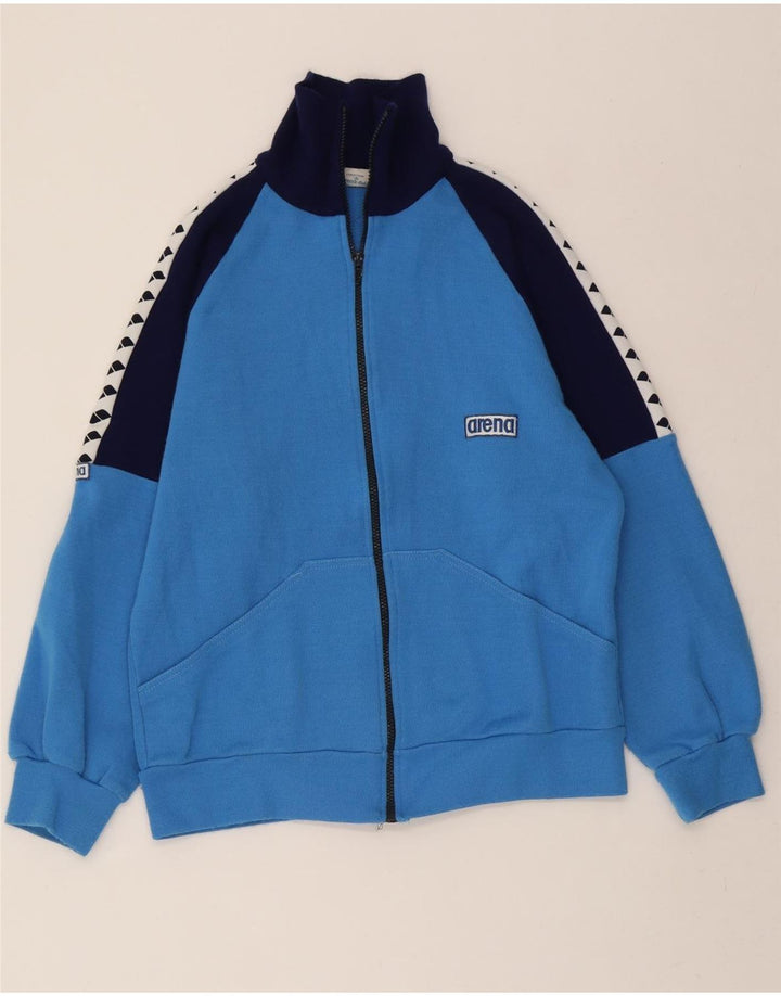 ARENA Mens Graphic Full Tracksuit IT 48 Medium W28 L28 Blue Colourblock Vintage Arena and Second-Hand Arena from Messina Hembry 