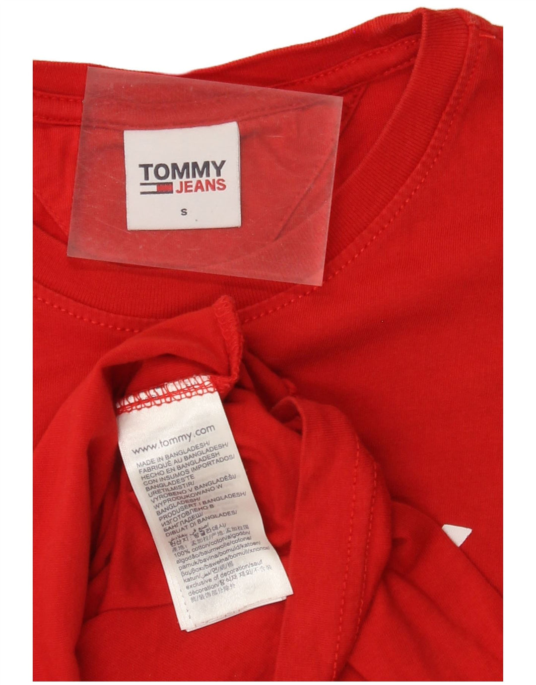 TOMMY HILFIGER Camiseta gráfica para hombre Top Small Red Cotton