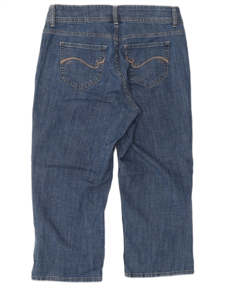 LEE Mujeres Riders Capri Jeans US 8 Mediano W32 L20 Algodón Azul