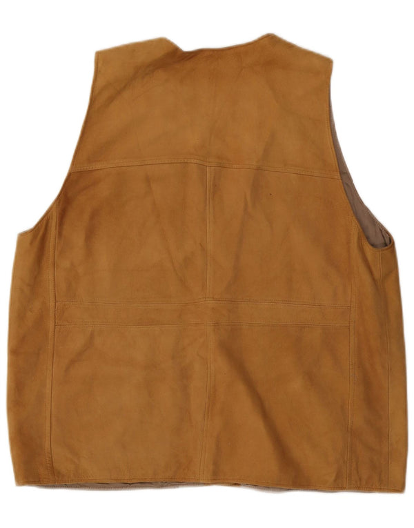 Vintage mujer ante Gilet Reino Unido 18 XL Beige
