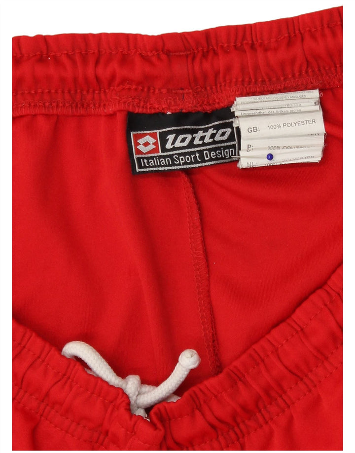 Pantalones cortos deportivos Lotto para hombre, poliéster rojo grande