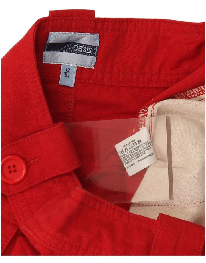 Falda cargo para mujer Oasis UK 12 Medium W30 Algodón rojo