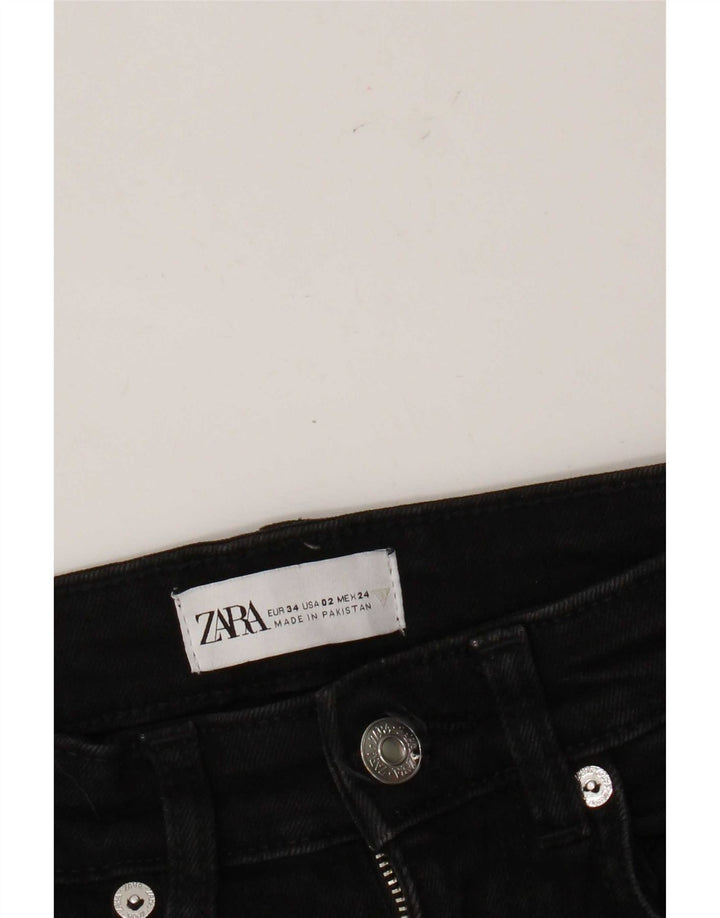 Zara Vaqueros Acampanados Mujer EU 34 2XS W24 L25 Negro