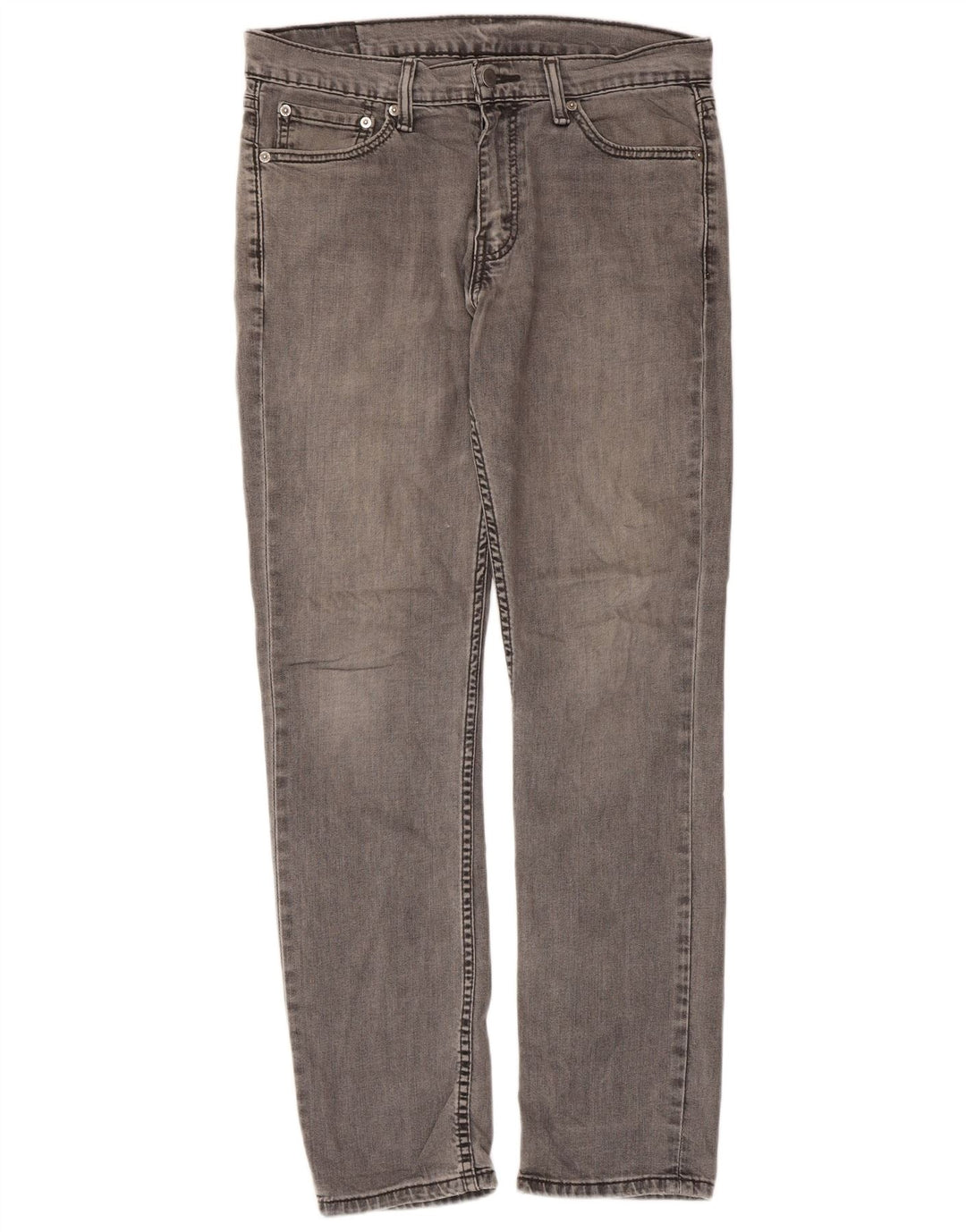 Levi's Hombre 511 Slim Jeans W33 L32 Algodón Gris
