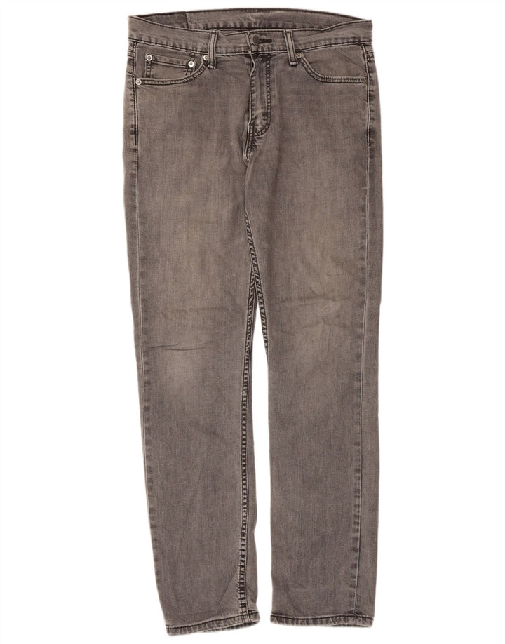 Levi's Hombre 511 Slim Jeans W33 L32 Algodón Gris