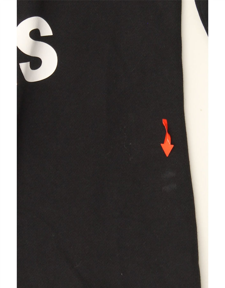 ADIDAS Sudadera gráfica para mujer Jumper UK 12/14 Mediano Negro Algodón