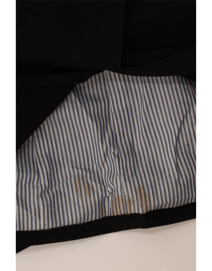 ZARA Chaqueta Blazer De 1 Botón Para Mujer UK 10 Small Poliéster Negro