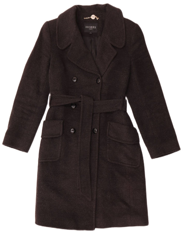 Hobbs Abrigo cruzado para mujer UK 8 Small Lana gris