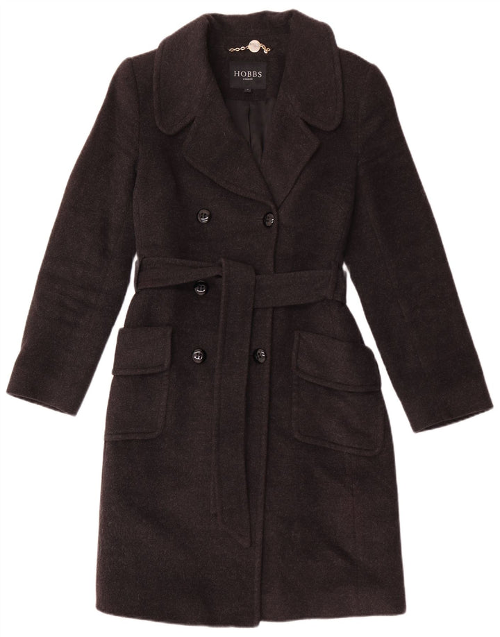 Hobbs Abrigo cruzado para mujer UK 8 Small Lana gris
