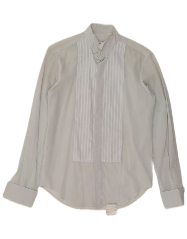 Pal Zileri Camisa formal para hombre Talla 14 1/2 37 Algodón a rayas azul pequeño
