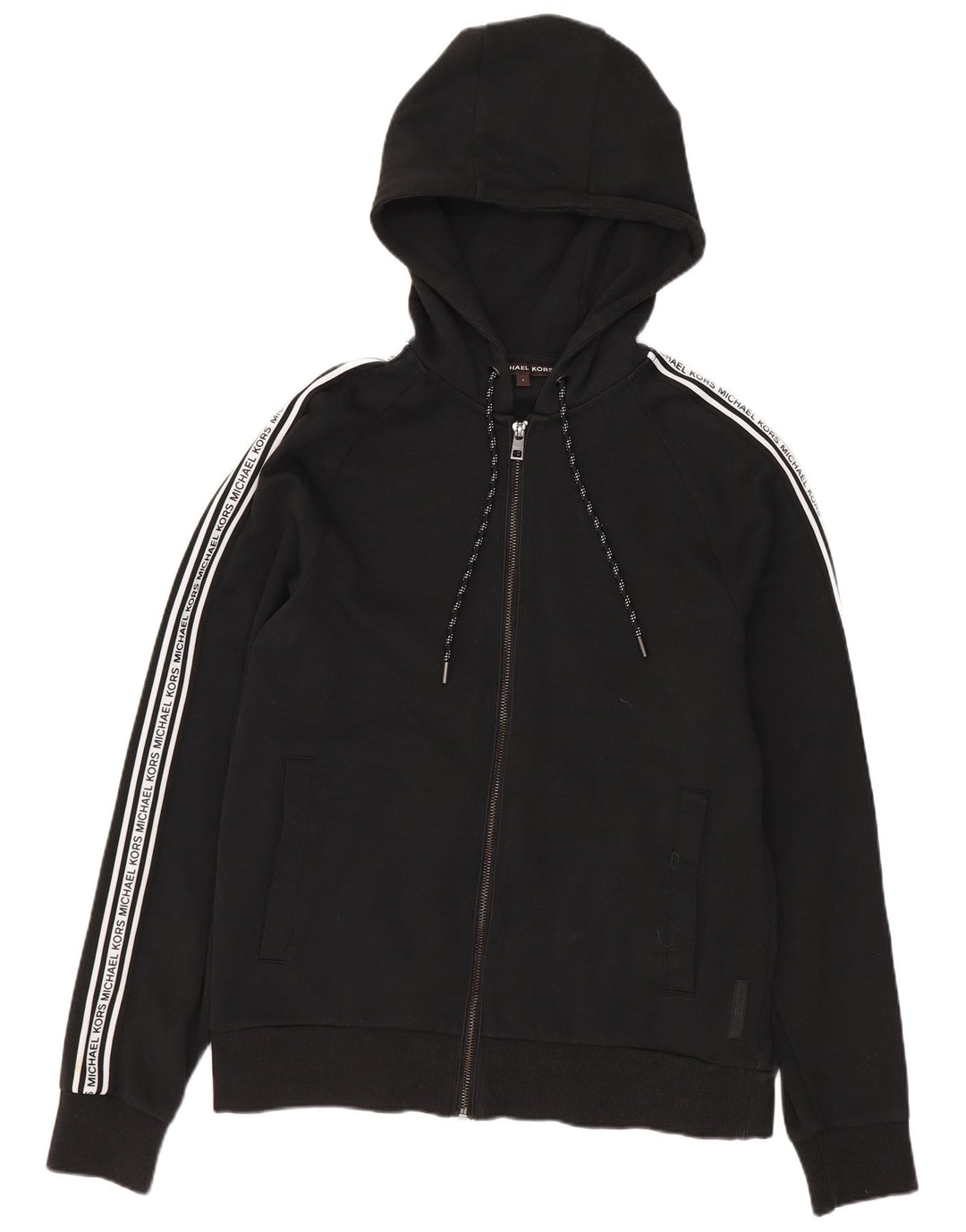 MICHAEL KORS Suéter con capucha y cremallera gráfica para hombre Pequeño color negro