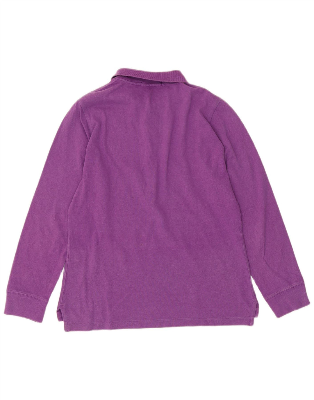 RALPH LAUREN Polo de manga larga para mujer UK 46 Algodón morado grande