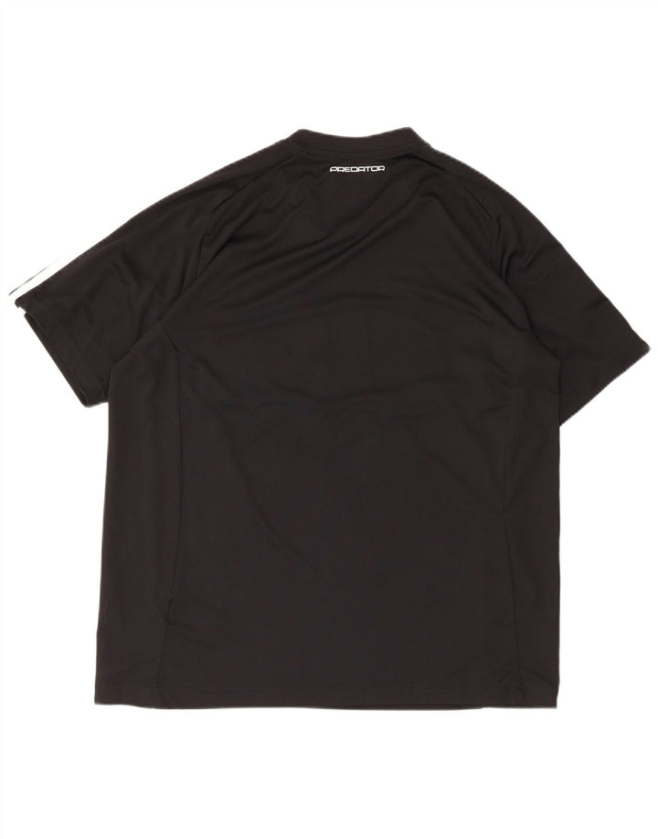 Adidas Mens Climalite Camiseta Top Grande Poliéster Negro