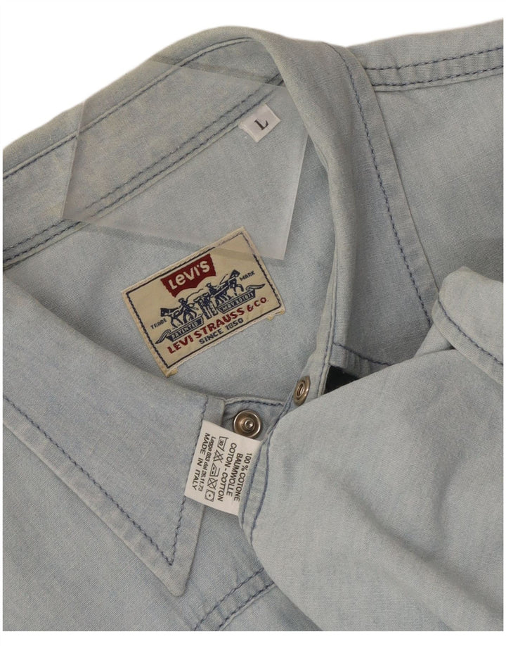 Camisa vaquera Levi's para hombre de algodón azul grande