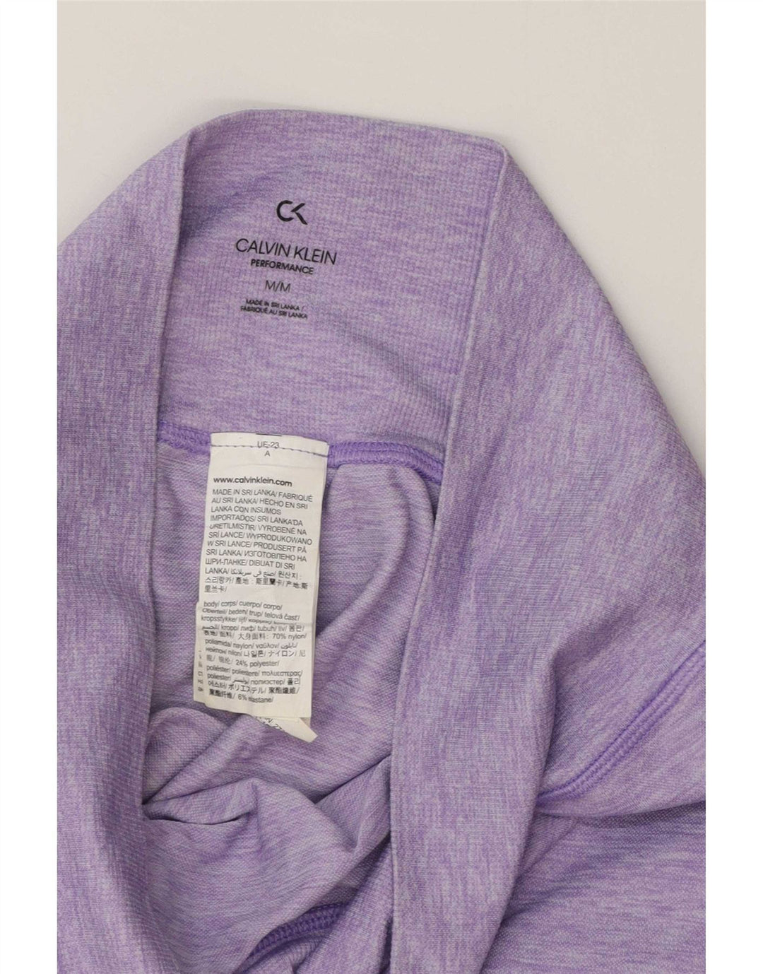 Calvin Klein Leggings gráficos para mujer UK 12 Poliéster moteado morado mediano