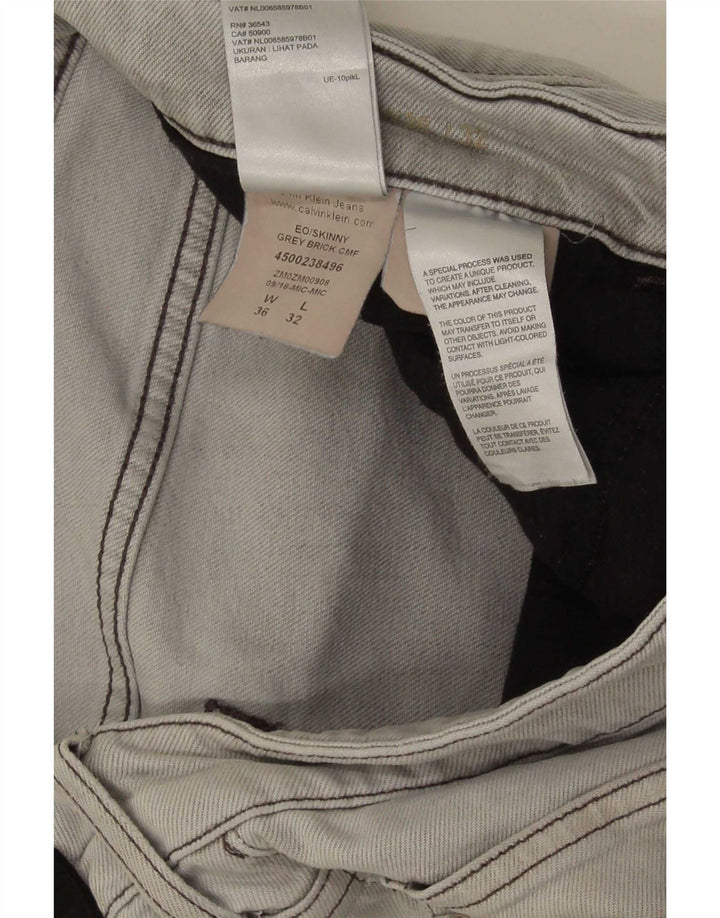 Calvin Klein Jeans ajustados para hombre W36 L32 Algodón gris