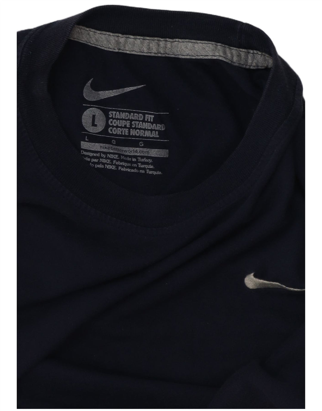 Nike Camiseta de ajuste estándar para hombre, talla grande, azul marino