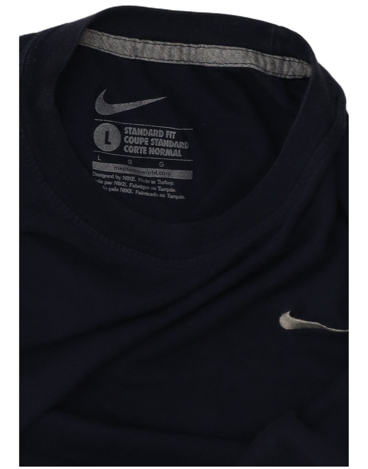 Nike Camiseta de ajuste estándar para hombre, talla grande, azul marino