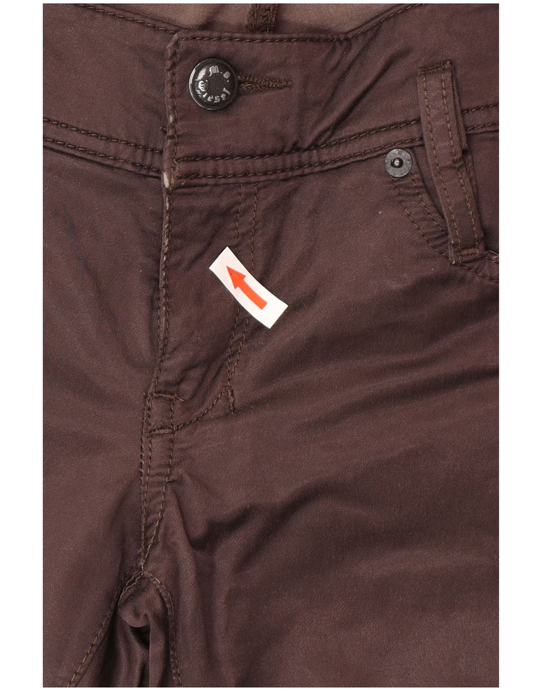 Diesel Mujer Pantalones Casuales Slim W31 L34 Algodón Marrón