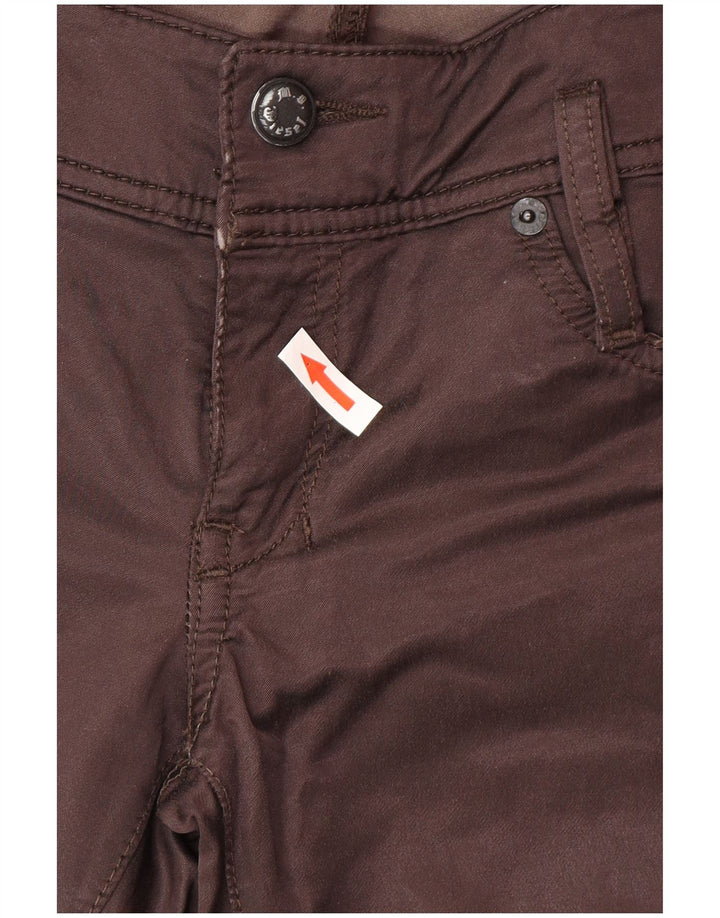 Diesel Mujer Pantalones Casuales Slim W31 L34 Algodón Marrón