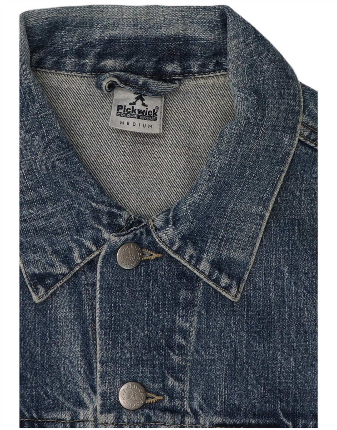 PICKWICK Chaqueta vaquera para mujer UK 14 Algodón azul medio