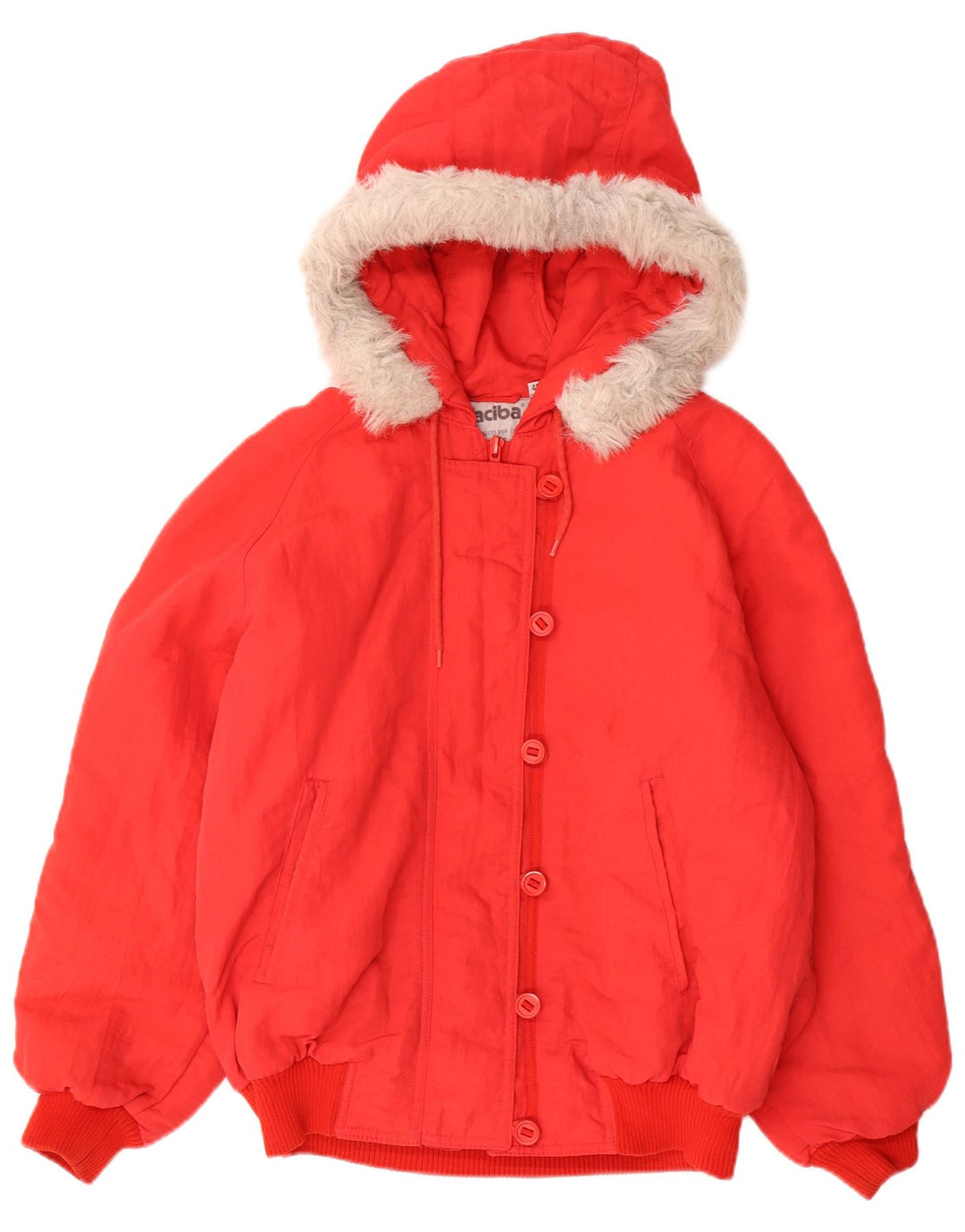 Faciba Chaqueta acolchada extragrande con capucha para mujer EU 42 Large Red Polyamide