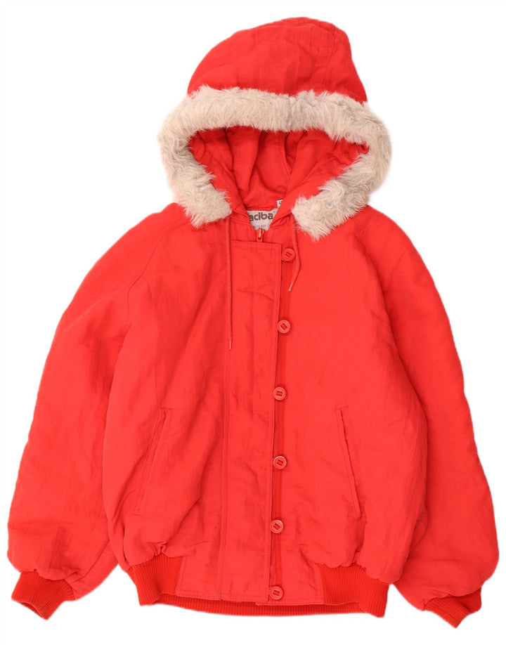 Faciba Chaqueta acolchada extragrande con capucha para mujer EU 42 Large Red Polyamide