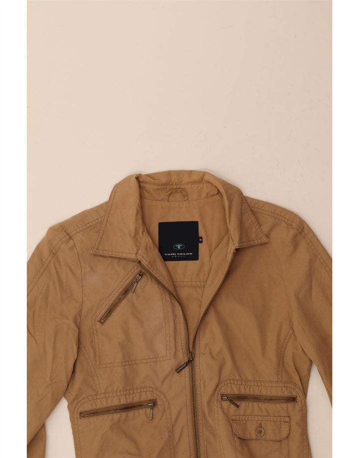 TOM TAILOR Womens Bomber Jacket UK 14 Medium Brown Cotton Vintage Tom Tailor and Second-Hand Tom Tailor from Messina Hembry 