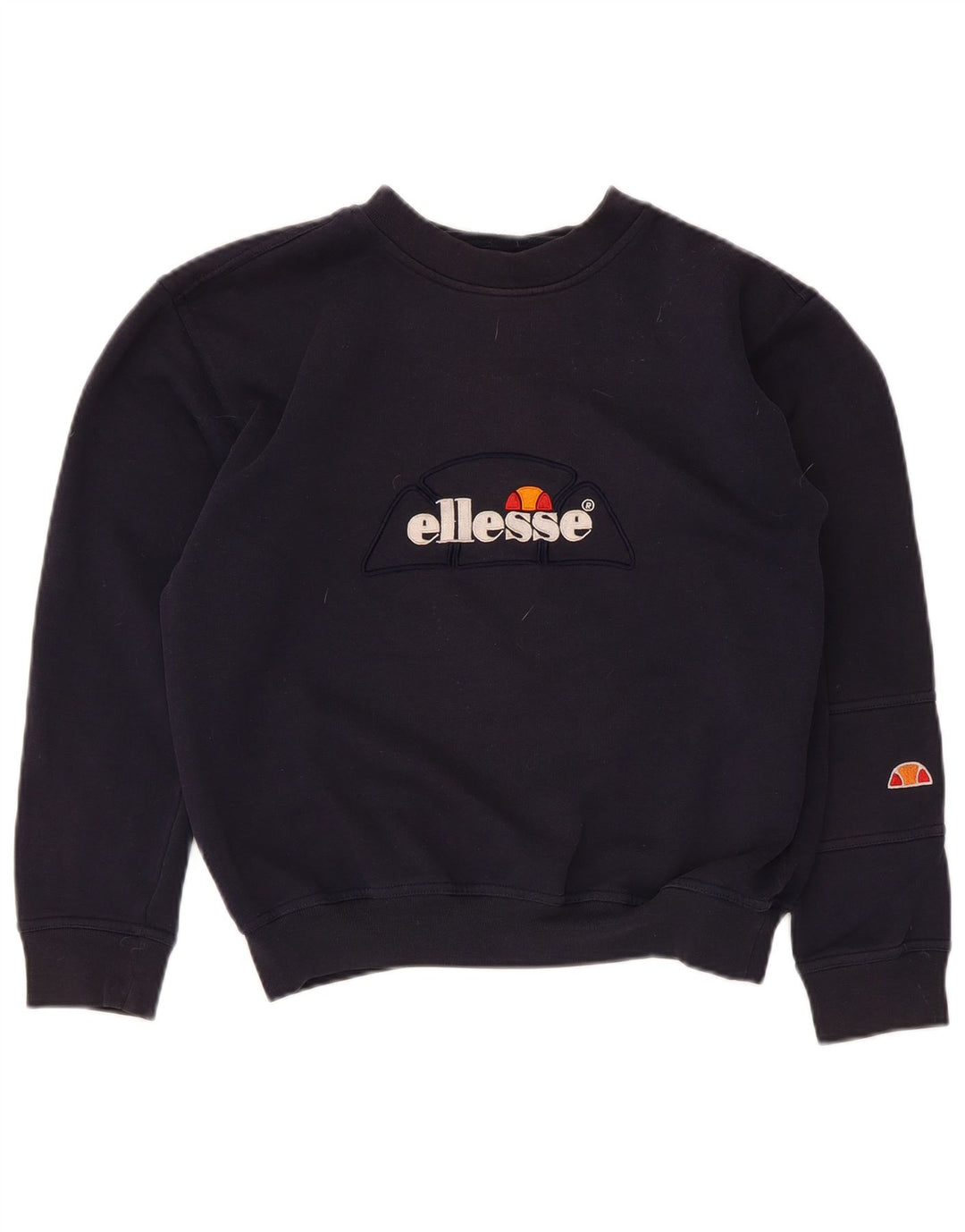 Ellesse Sudadera de gran tamaño con gráfico para mujer UK 10 Small Azul marino