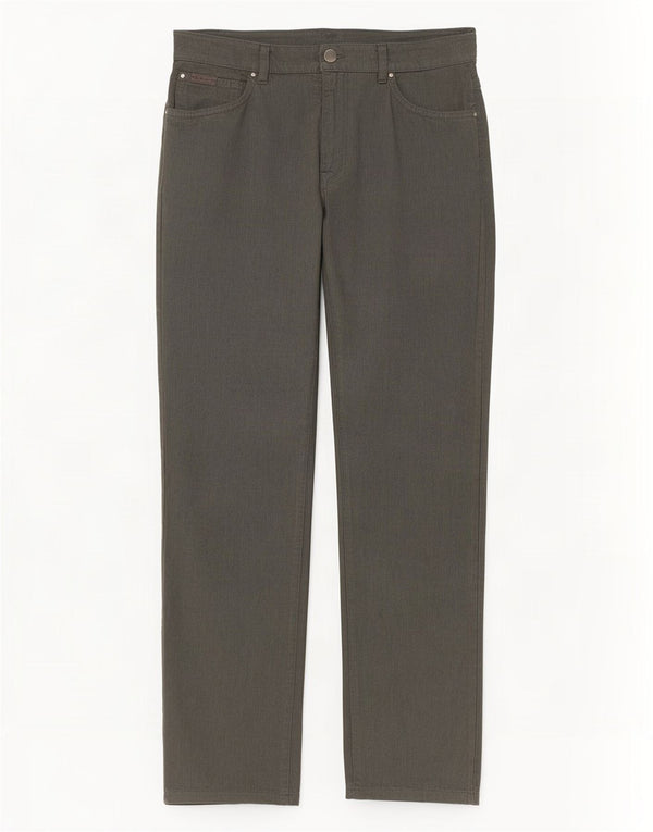 Pantalones Casuales Recto Hombre Trussardi W34 L32 Algodón Gris