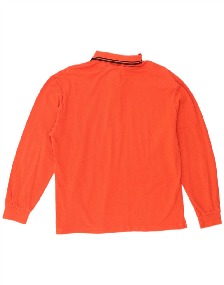 Fred Perry Polo De Manga Larga Para Hombre De Algodón Naranja Medio