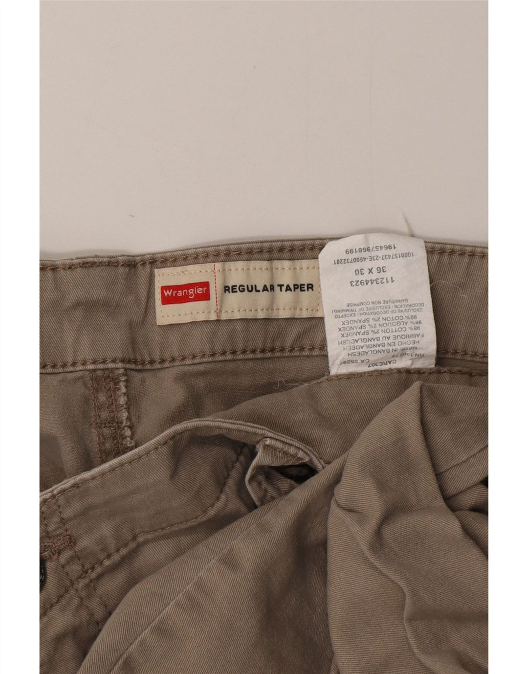 WRANGLER Pantalones cargo cónicos de corte regular para hombre W36 L30 Algodón gris