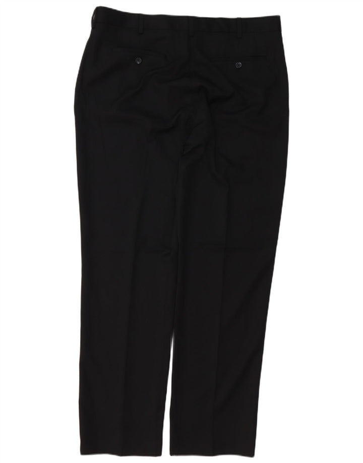 Pantalón de traje recto para hombre Izod W36 L32 Poliéster negro