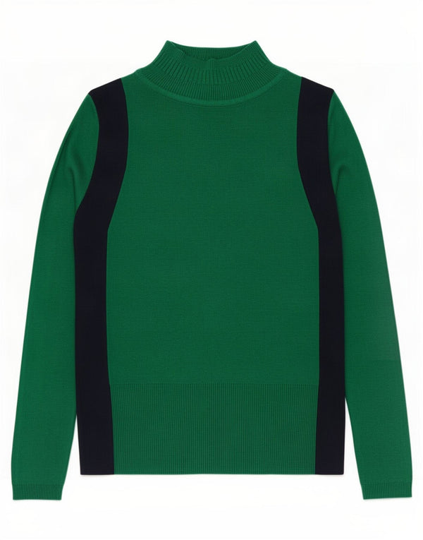 Marks & Spencer Suéter con Cuello Alto para Mujer UK 10 Small Green