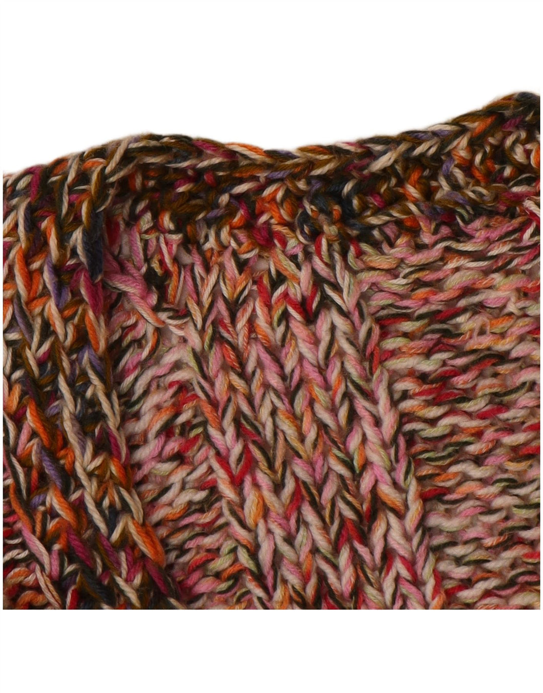 Vintage mujer 3/4 manga cardigan suéter Reino Unido 12 medio multicolor