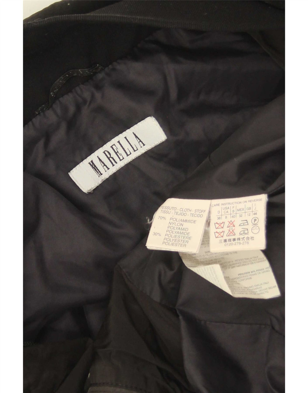 Marella Chaqueta acolchada para mujer UK 42 Mediana Poliamida negra